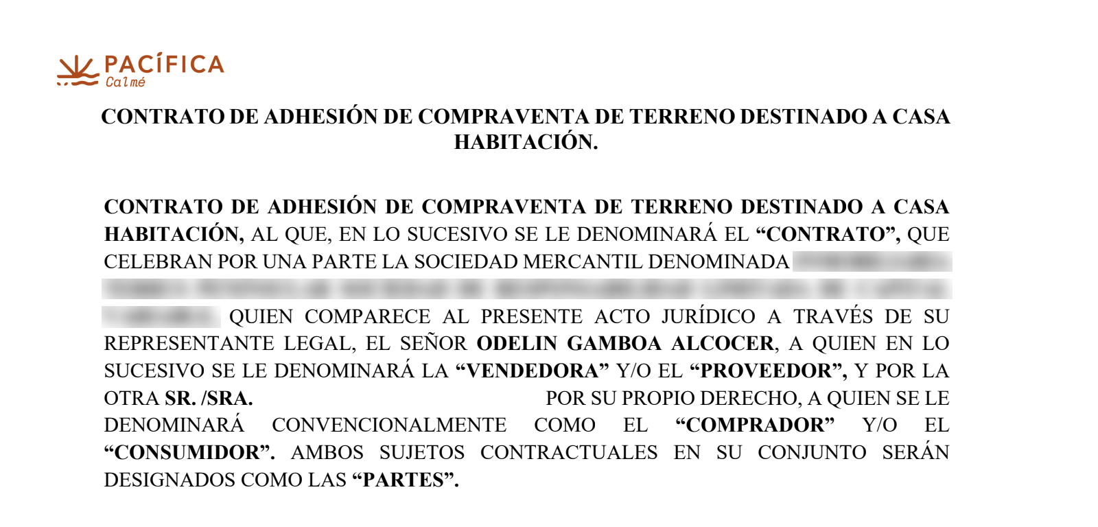 Contrato de compraventa